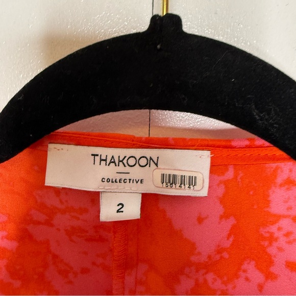 RTR- Thakoon Collective - cutout midi dress pink red-orange size 2 - Picture 5 of 14